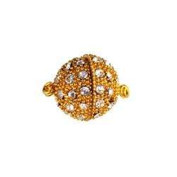 AussieSuperStore Jewellery Making Supplies Gold JF Clasp Magnetic Diamante Round (in 2 colors) JF Clasp Magnetic Diamante Round | Jewellery Making Findings 9323823123758 JF818